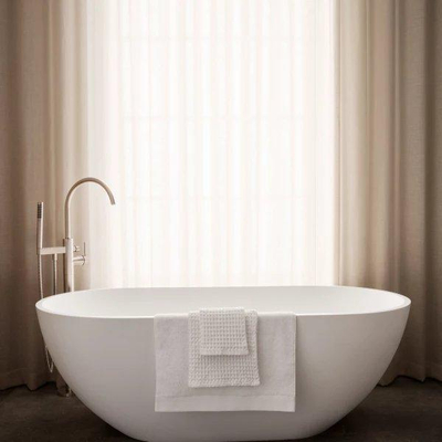 Blomus Caro Badhanddoek - breedte 70cm - lengte 140cm - Wit