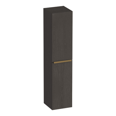BRAUER Elevate armoire de salle de bains - 160x35x35cm - sans poignées rapportées - 2 portes - ouvrant à gauche ou à droite - Timber Anthracite