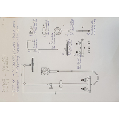 Adema Sparkle support mural chrome 2019391/2019393/SW161775/SW223272