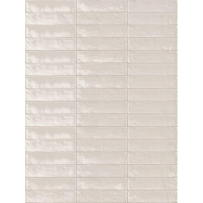 Ceralto Ivarno Grain Wandtegel 6x24cm 10mm Bianco