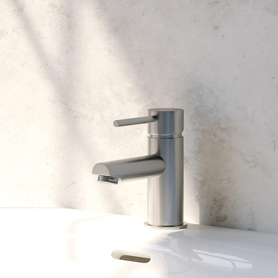 Brauer Brushed - Edition Wastafelmengkraan opbouw - laag - model a - PVD - geborsteld RVS SHOWROOMMODEL