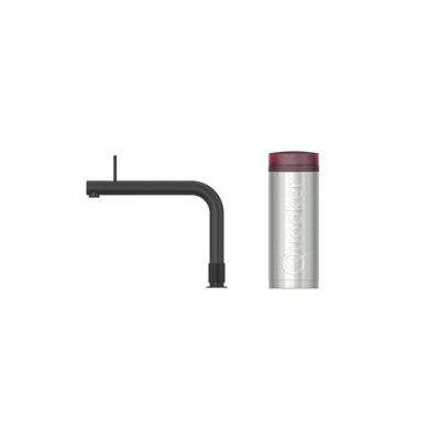 Quooker BE Front robinet d'eau bouillante - bec pivotant - réservoir PRO3 - Eau chaude / bouillante - Noir brillant