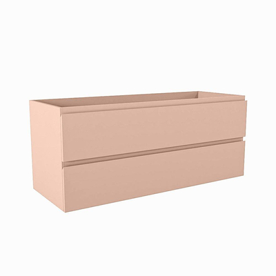 Mondiaz Hay Meuble sous vasque - 120x45x50cm - 2 tiroirs - softclose - 1 découpe centre - Rosee