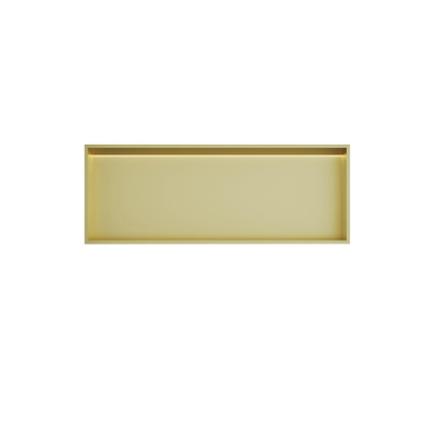 Hotbath &MORE Inbouwbox of inbouwnis - 30x80x10 - met LED - IP44 - PVD - geborsteld messing (goud)