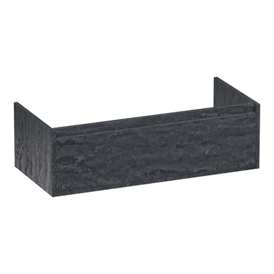 BRAUER Hope Meuble sous-lavabo - 99x30x45.5cm - 1 tiroir softclose sans poignée - 1 découpe pour siphon - Damascus