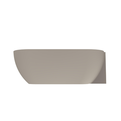 Arcqua Havana Baignoire semi-autoportante - 170x80cm - droite - argile mate