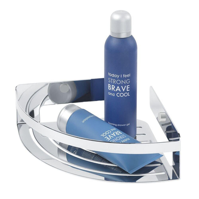 Tiger Caddy Panier de douche d'angle grand Chrome 22.4x7x22.4cm