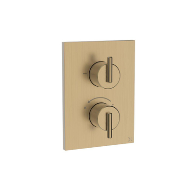 Crosswater 3ONE6 Crossbox Élément de finition encastré - thermostatique - 1 fonction - laiton brossé