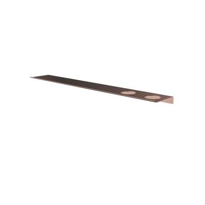 Hotbath &MORE Tablette - 80cm - y compris rails de fixation - 2 découpes - pour distributeur de savon ou gobelet - Cuivre brossé PVD