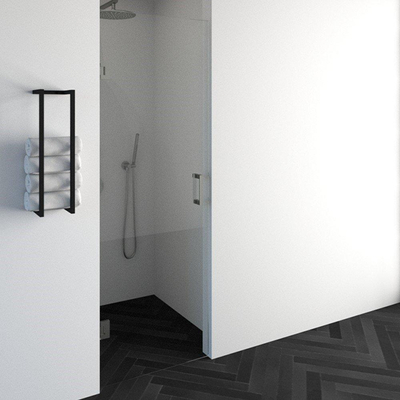 BRAUER Void nisdeur helder glas 70x200 omkeerbaar incl. glascoating PVD RVS-kleurig geborsteld