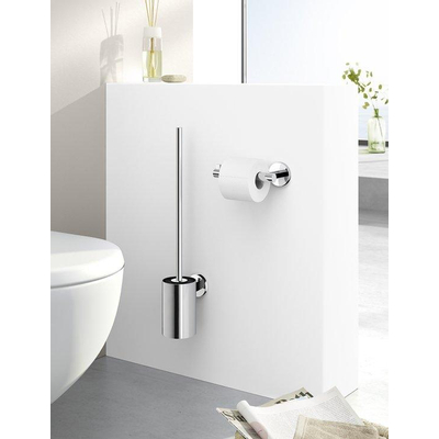 Zack SCALA Porte-balai de WC - 54cm - modèle mural - acier inoxydable poli brillant