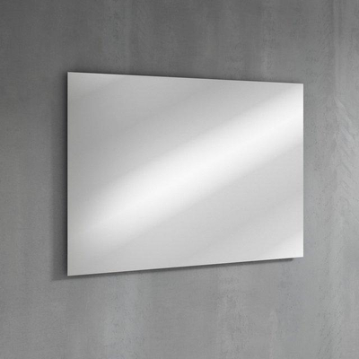 Saniclass Prime Essential Meuble de salle de bain - 120x55x46cm - 2 vasques ovales blanc - 2 trous de robinet - 4 tiroirs - miroir rectangulaire - noyer (hout)