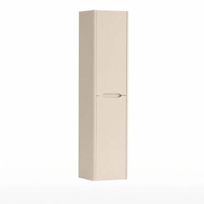 H&R Badmeubelen Juice Hoge kast - 40x35x170cm - met ronde hoeken - 2 deuren - rechtsdraaiend - merino