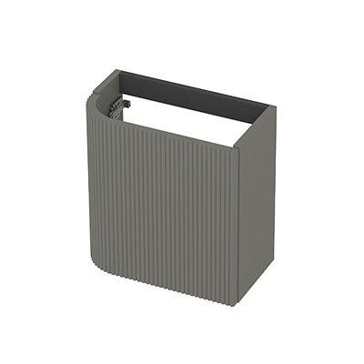 INK Concept R Fonteinonderkast - 40x22x40cm - 1 deur - rechtsdraaiend - afgeronde hoek - gefreesd - mdf lak - mat beton groen