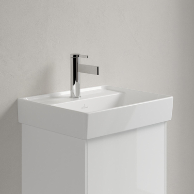 Villeroy & Boch Collaro fontein - 45x37cm - zonder overloop - 1 kraangat CeramicPlus - White Alpine (glans wit)