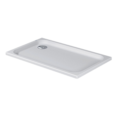 Duravit D-code Kunststof douchebak acryl rechthoekig - zonder paneel - 120x70cm - met afvoergat - diameter 90mm - wit