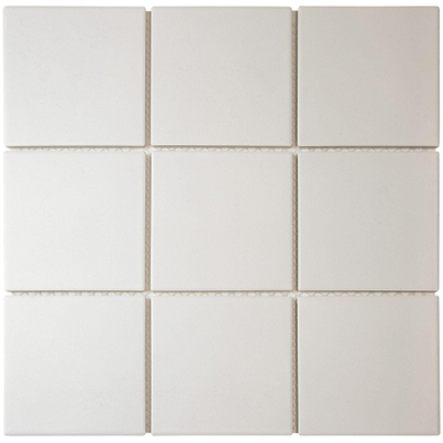 The Mosaic Factory London mozaïektegel - 30x30cm - 6mm - vierkant - R11 - mat super white