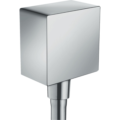 Hansgrohe Fixfit Square muuraansluitbocht - met terugslagklep - glans goud