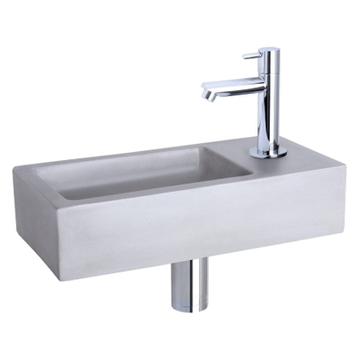 Differnz Ravo pack lave-mains – 38 x 18 x 9 cm – béton gris clair – robinet droit chromé