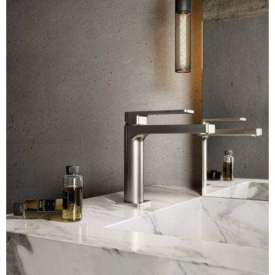 Hotbath Gal Wastafelmengkraan zonder waste Geborsteld nikkel PVD SHOWROOMMODEL