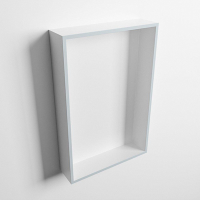 Mondiaz Easy nis 29.5x44.5x8cm voor Inbouw/opbouw 1 open vak Solid surface Talc/Clay