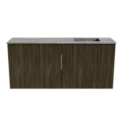 Mondiaz JOYA-DLUX 90cm meuble de toilette - couleur Shadow - Vasque FAYE position Droite Sans trou de robinet couleur Oza.