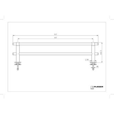 Plieger handdoekbeugel dubbel voor designradiator chroom