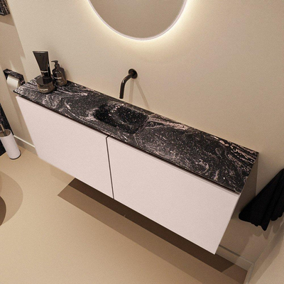 MONDIAZ TURE-DLUX 120cm toiletmeubel Rosee. EDEN wastafel Lava positie midden. Zonder kraangat.