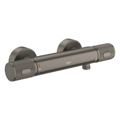 Grohe Vitalio Joy Doucheset - 60cm glijstang - ronde handdouche - 3 straalsoorten - thermostaatkraan - brushed hard graphite (antraciet)