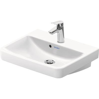 Duravit No.1 - No.1 - wastafel - 500mm - met overloop - 1 kraangat midden - hoogglans wit