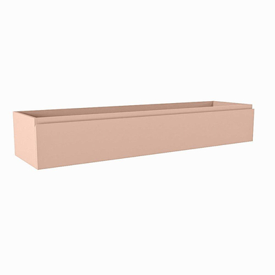 Mondiaz FOGE wastafelonderkast - 150x41x25cm - 1 lade - uitsparing links en rechts - softclose - Rosee