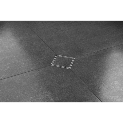 Easy Drain Aqua quattro siphon de sol ABS 10x10cm horizontal diamètre de tube 40mm inox