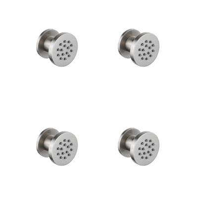 Fortifura Calvi zijdouche - 5cm - rond - 4 stuks - PVD - Geborsteld RVS PVD (RVS)