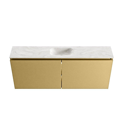MONDIAZ TURE-DLUX 120cm toiletmeubel Oro. EDEN wastafel Ostra positie midden. Met 1 kraangat.