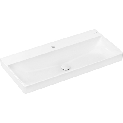Hansgrohe Xelu Q wastafel - 100x48x8cm - 1 kraangat - opzet - wit