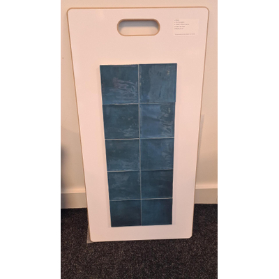 Terravito Bemare wandtegel - 10x10cm - 8mm - Vierkant - Donkerblauw glans