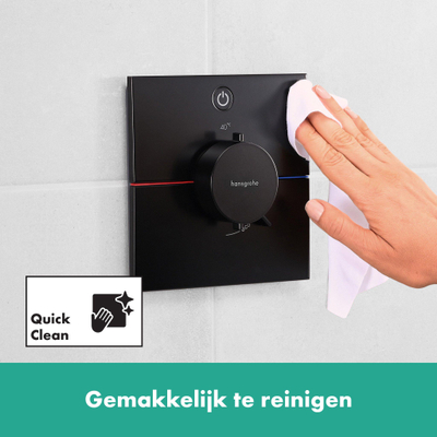 Hansgrohe ShowerSelect Comfort E Thermostaat - inbouw - 1 functie - mat zwart