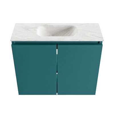 MONDIAZ TURE-DLUX 60cm toiletmeubel Smag. EDEN wastafel Ostra positie midden. Met 1 kraangat.