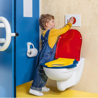 Villeroy & Boch O.novo Kids Abattant WC enfant avec 1 grande siège et 1 petite siège avec couvercle Multicolor