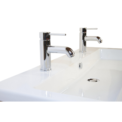 H&R Badmeubelen Djazz Wastafel - 101x45.5x4cm - 2 kraangaten - keramiek wit
