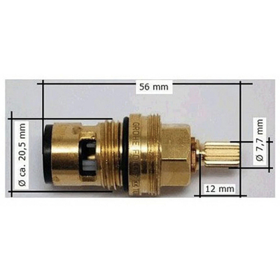 Grohe Bovendeel - keramisch - rechtsdraaiend - zonder greep - 1/2 inch