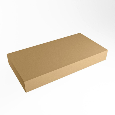 Mondiaz TOP 46 Plan vasque suspendu - 90x46x12cm - adapté pour vasque à poser - Solid surface - Oro