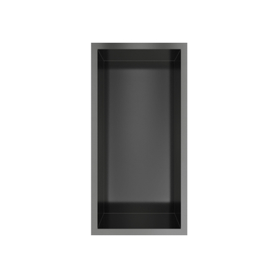 Hotbath &MORE Inbouwbox of inbouwnis - 30x15x10 - PVD - geborsteld gunmetal (antraciet)