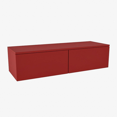 MONDIAZ ALAN MODULE SMALL Wastafelonderkast - 120x41x30cm - 2 lades - push to open - MDF - Fire mat