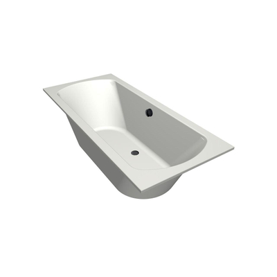 Xenz Lagoon Baignoire duo - 180x80x53 - bonde au milieu - acrylique - blanc mat
