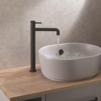 Crosswater MPRO Wastafelkraan - 35cm - hoog zonder waste - carbon black SHOWROOMMODEL
