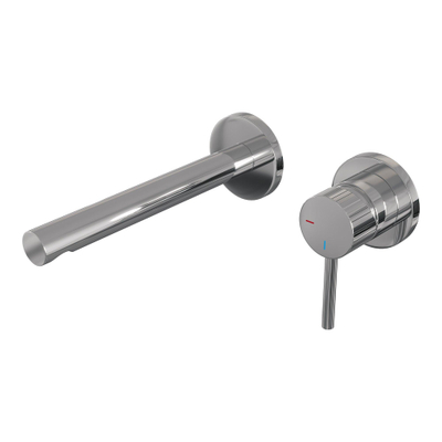 Brauer Stripe wastafelkraan - model A1 - inbouw - laag - rechte uitloop - chroom