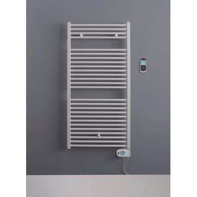 Instamat Robina elektrische radiator 60x181cm 1000watt inclusief wandconsoles Soft zwart