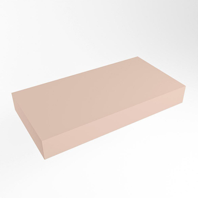 Mondiaz TOP 46 Plan sous vasque - 90x46x12cm - compatible comme plan de meuble - solid surface - Rosee