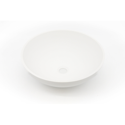 Zeza Element Vasque à poser - 41x41x14cm - solid surface - blanc mat